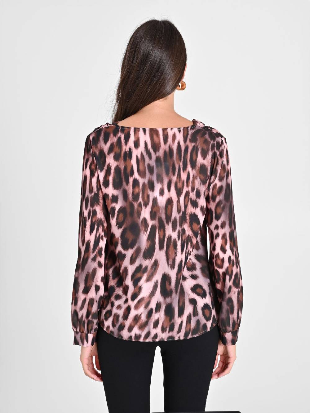 Rinascimento Blusa Pink Animalier Vendita Calda