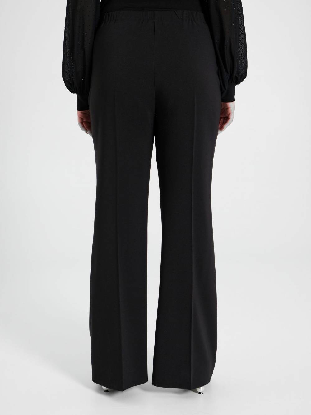 Rinascimento Pantaloni Flared Curvy con Perle Consegna Veloce