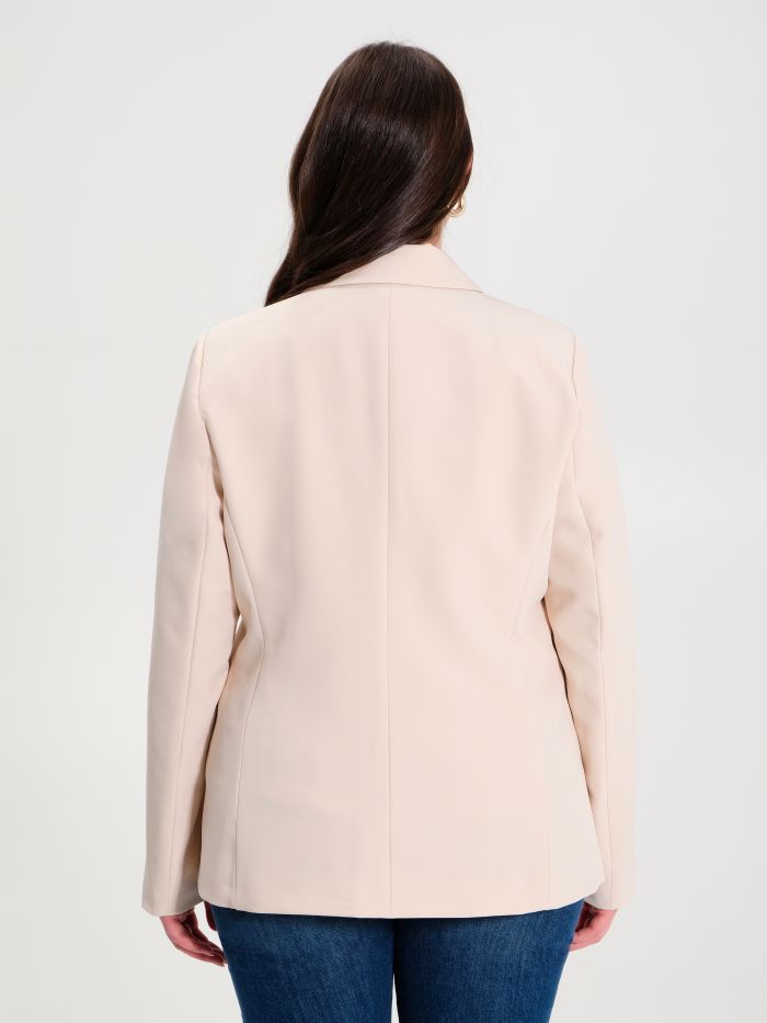 Rinascimento Giacca Curvy a Due Bottoni Beige Affare Del Giorno