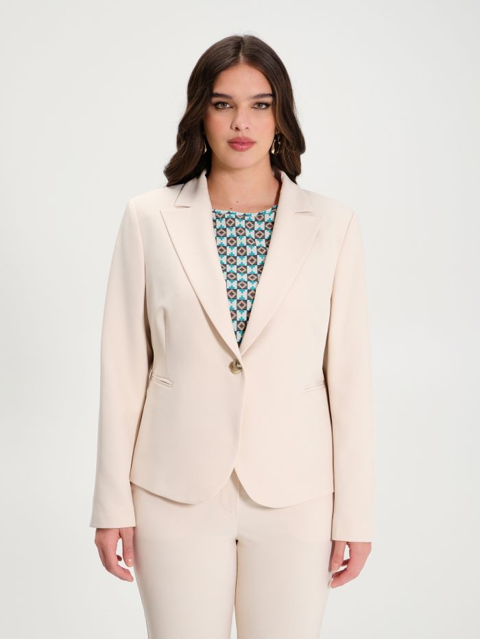 Rinascimento Giacca Curvy Monobottone Beige Prezzo Ridotto