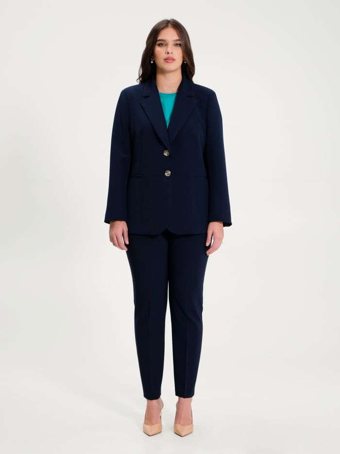 Rinascimento Giacca Curvy a Due Bottoni Blu Navy Novità