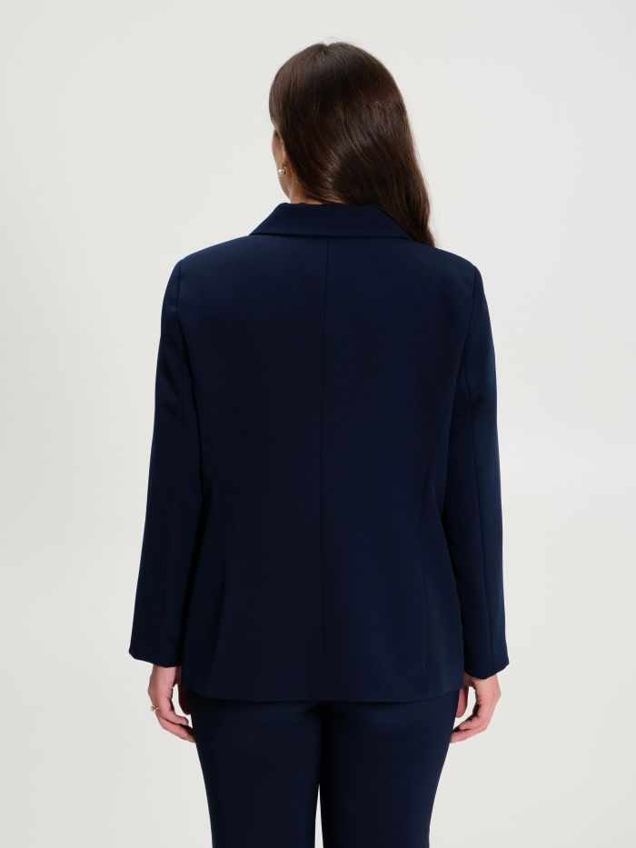 Rinascimento Giacca Curvy a Due Bottoni Blu Navy Novità