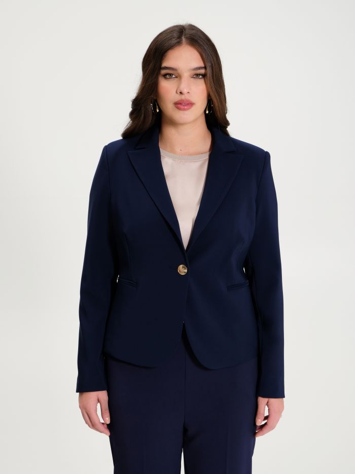 Rinascimento Giacca Curvy Monobottone Blu Navy Presa