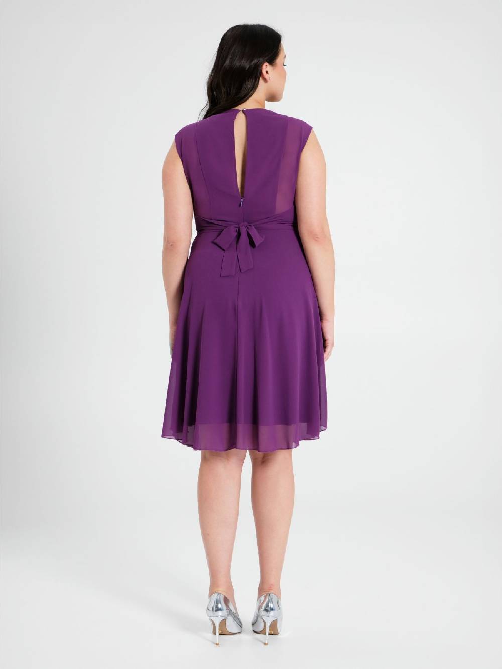 Rinascimento Abito Curvy Viola Melanzana Sconto