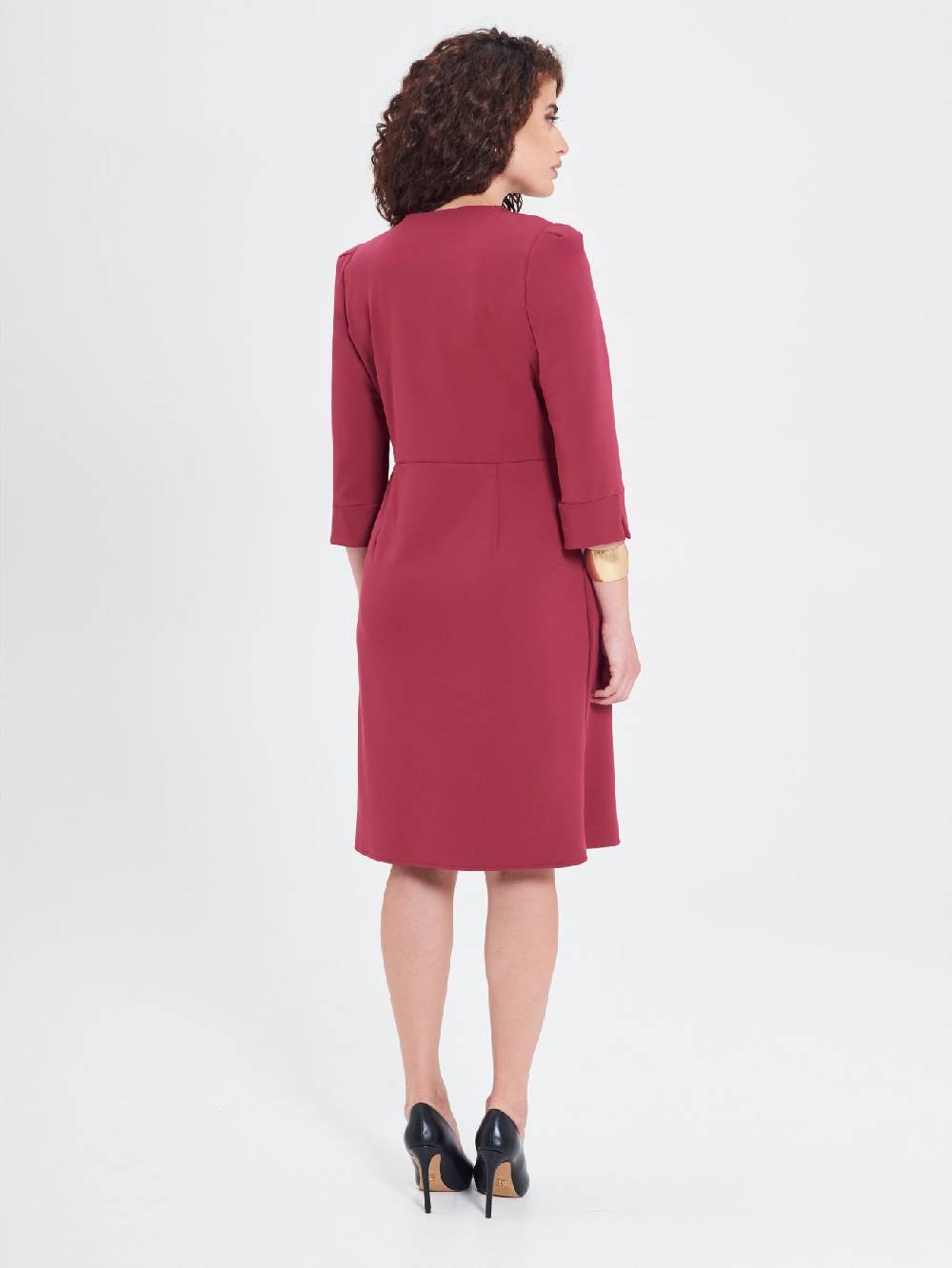 Rinascimento Abito Wrap Curvy Bordeaux Offerta