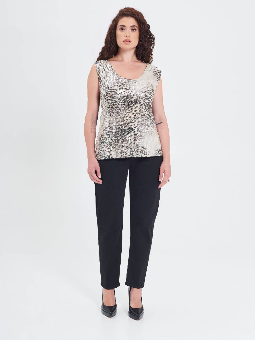 Rinascimento Top Curvy Animalier Economico