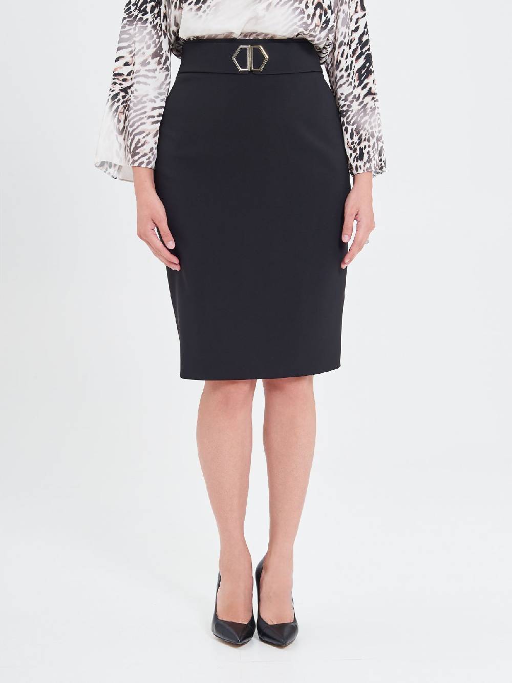 Rinascimento Gonna Curvy Fibbia Geometrica Offerte