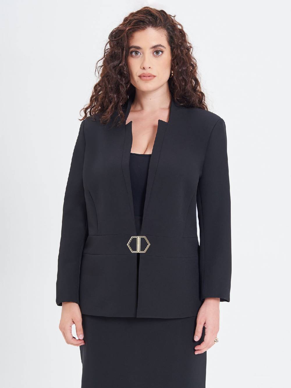 Rinascimento Giacca Curvy Fibbia Geometrica Vendita Calda
