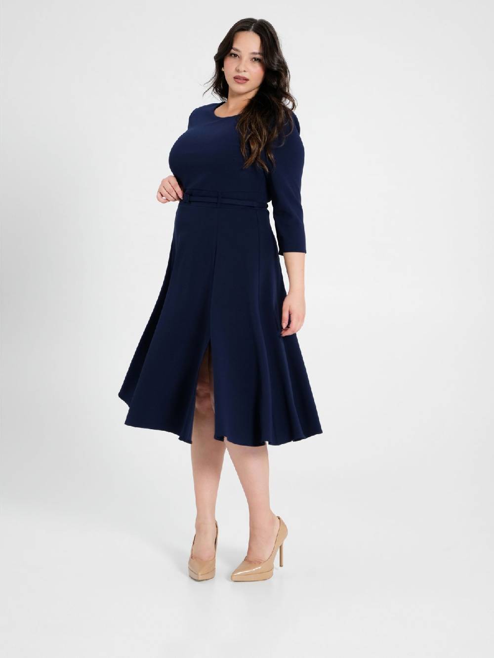 Rinascimento Abito Curvy Midi Blu I Più Venduti