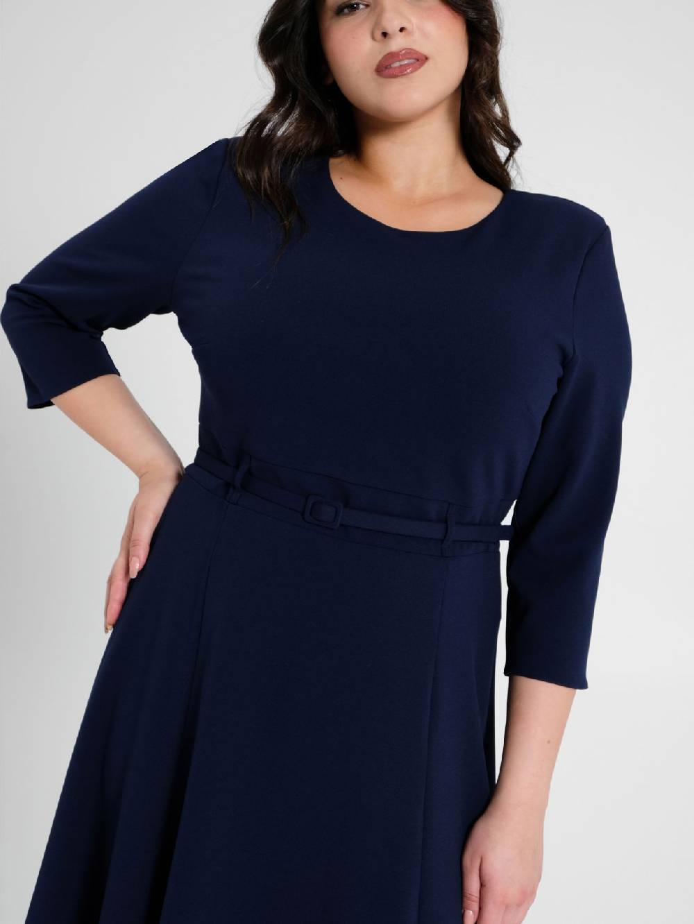 Rinascimento Abito Curvy Midi Blu I Più Venduti