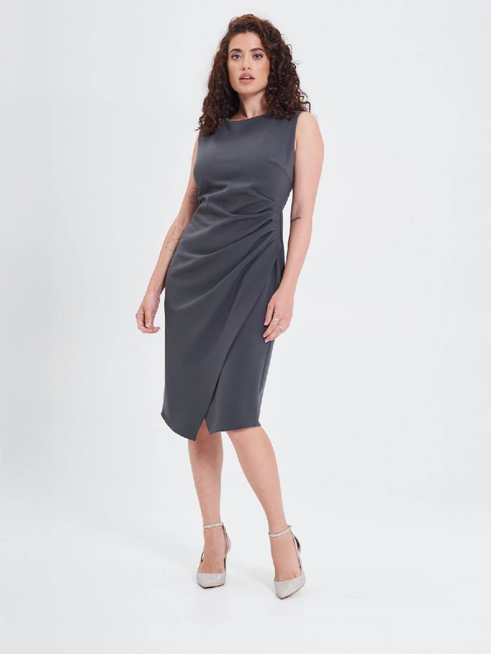 Rinascimento Tubino Curvy Drappeggiato