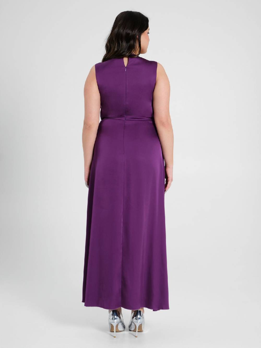 Rinascimento Abito Lungo Curvy Viola Melanzana Negozio