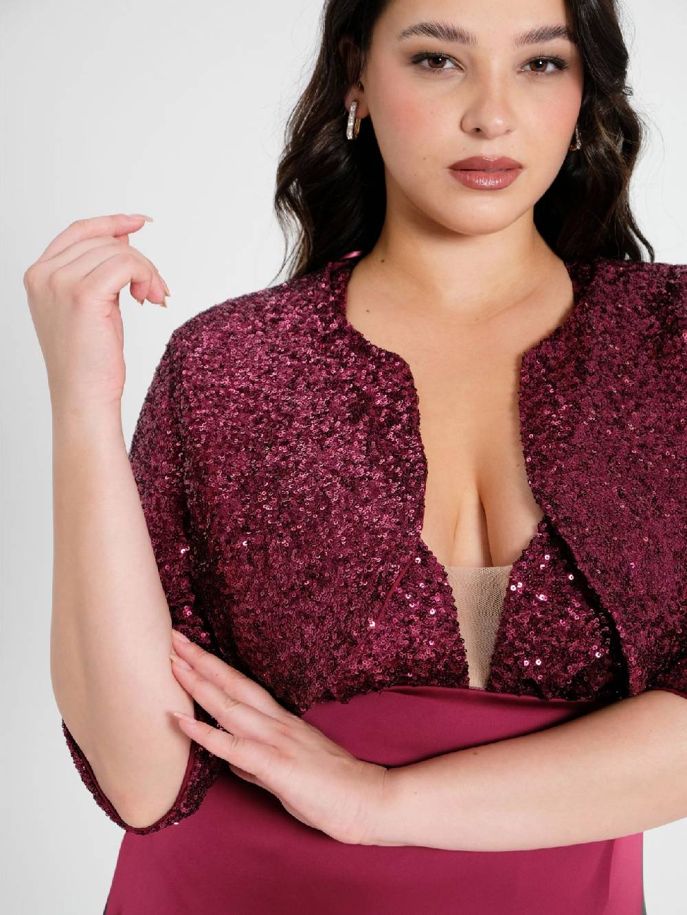 Rinascimento Coprispalle Curvy in Paillettes In Saldo