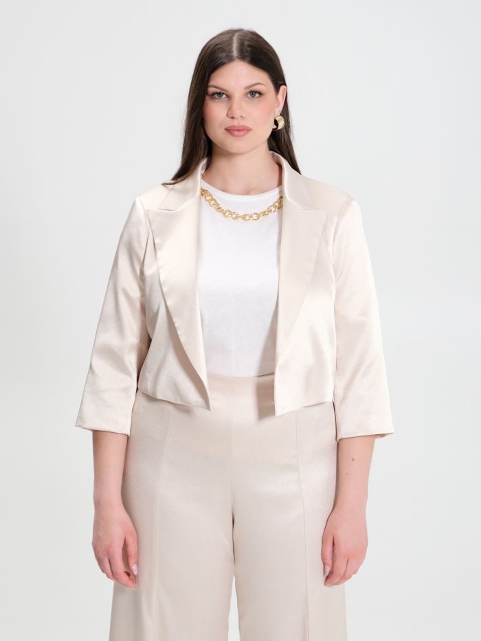 Rinascimento Giacca Curvy in Envers Satin Nuova