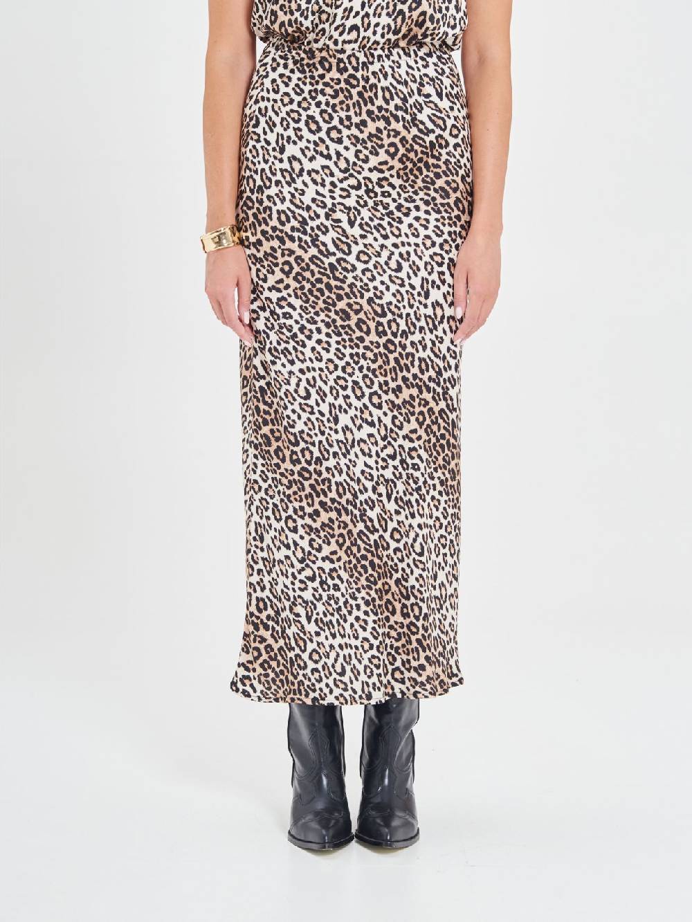 Rinascimento Gonna in Viscosa Animalier Spedizione Gratuita