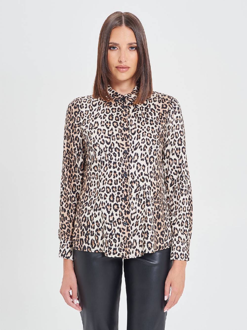 Rinascimento Camicia in Viscosa Animalier Pezzi Unici