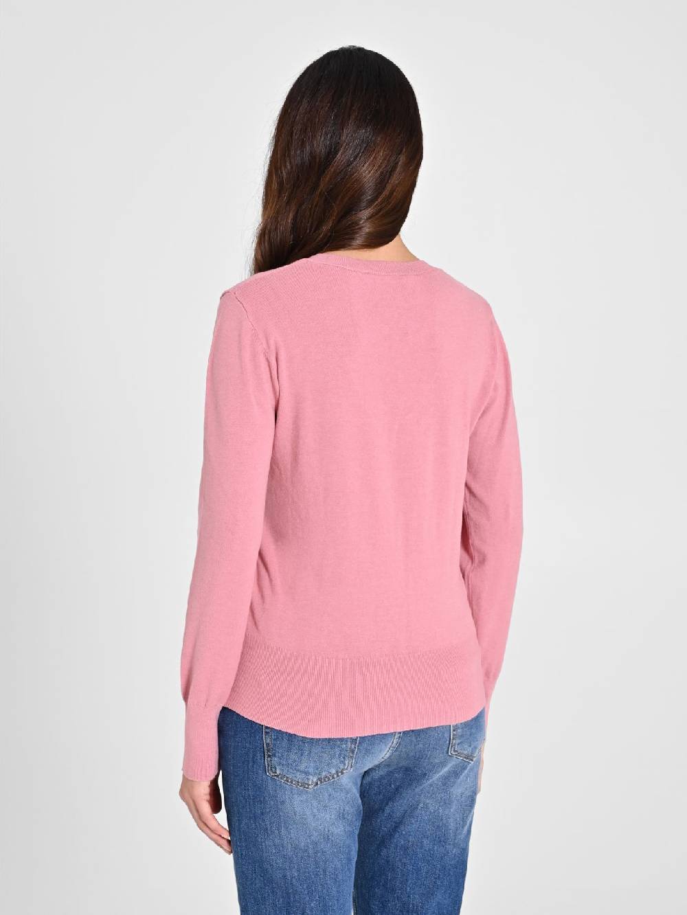 Rinascimento Maglia con Scollo a "V" Rosa Antico Ecotec® Negozi Online