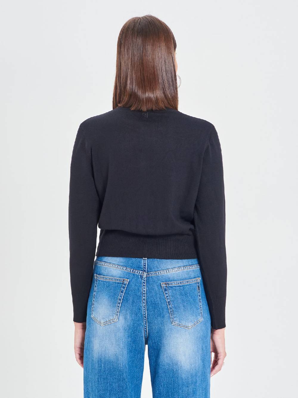Rinascimento Cardigan Nero in Maglia Eco Vero® Shopping Online
