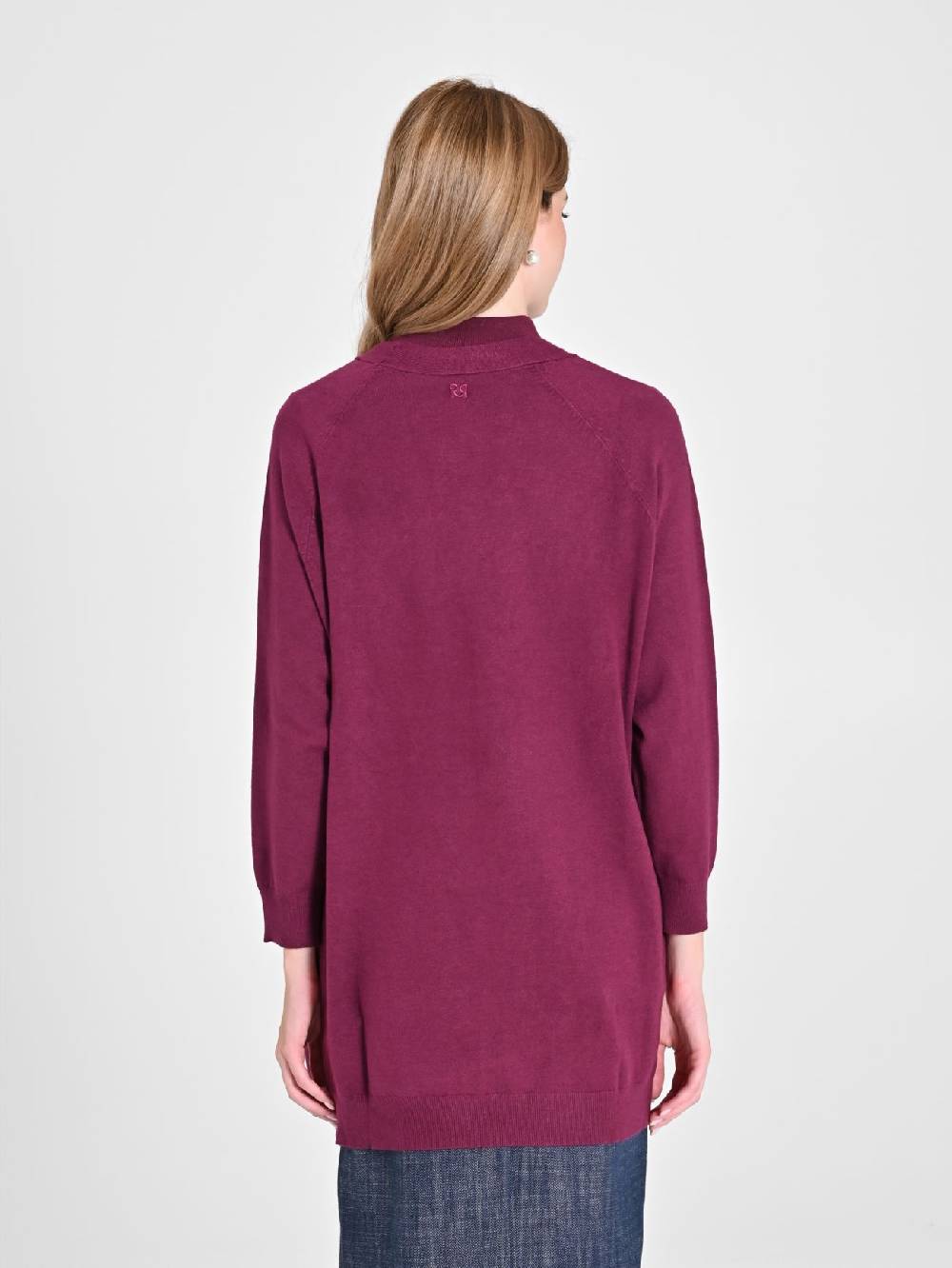 Rinascimento Cardigan Bordeaux in Maglia Affare Del Giorno