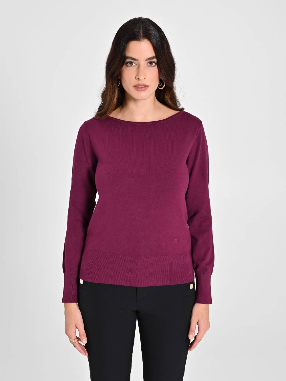 Rinascimento Maglioncino Bordeaux Manica Lunga Offerta