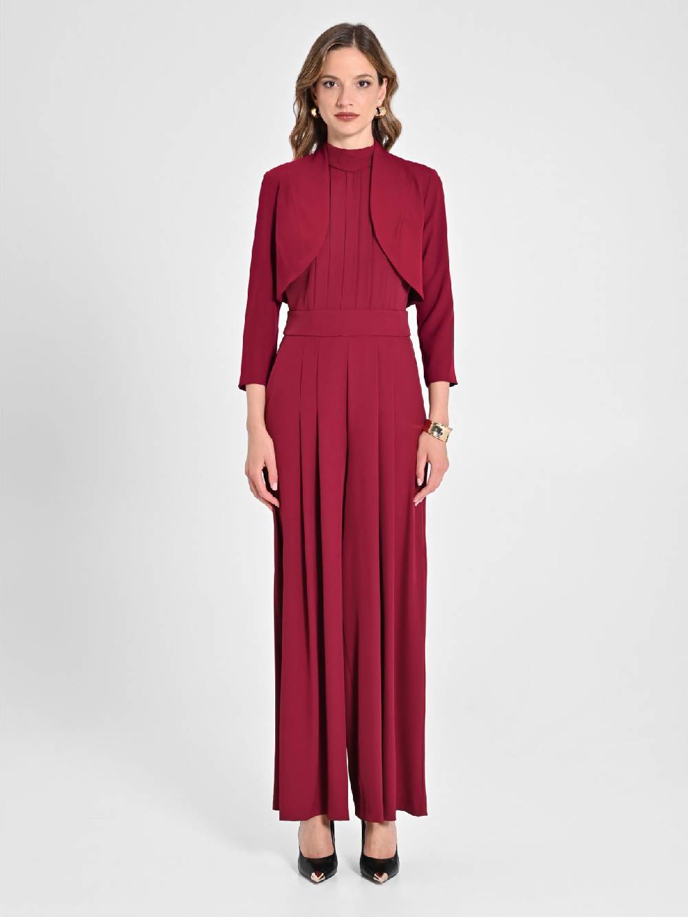 Rinascimento Coprispalle in Cady Bordeaux Vendite Flash