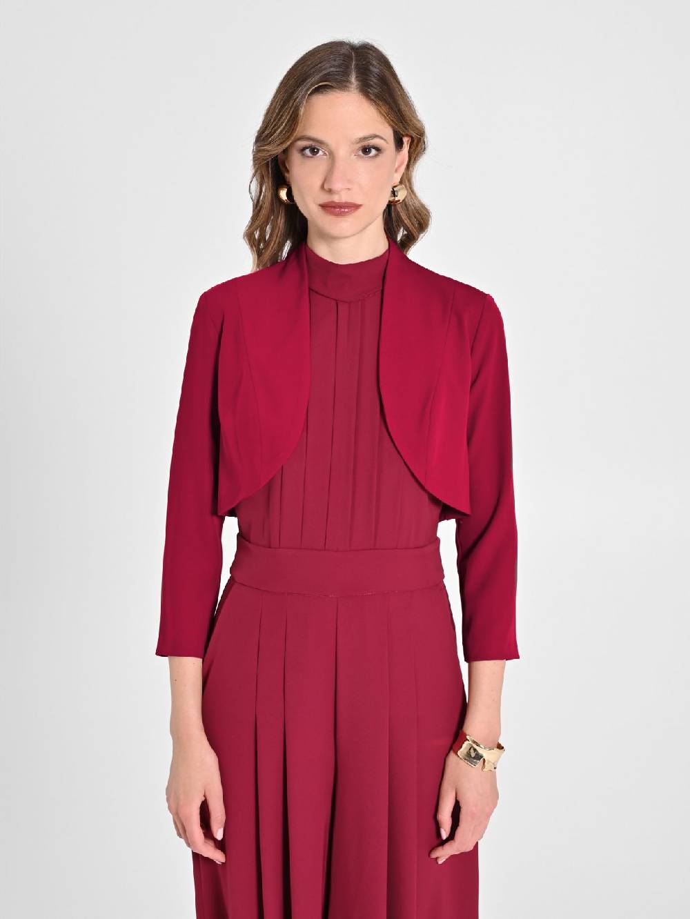 Rinascimento Coprispalle in Cady Bordeaux Vendite Flash