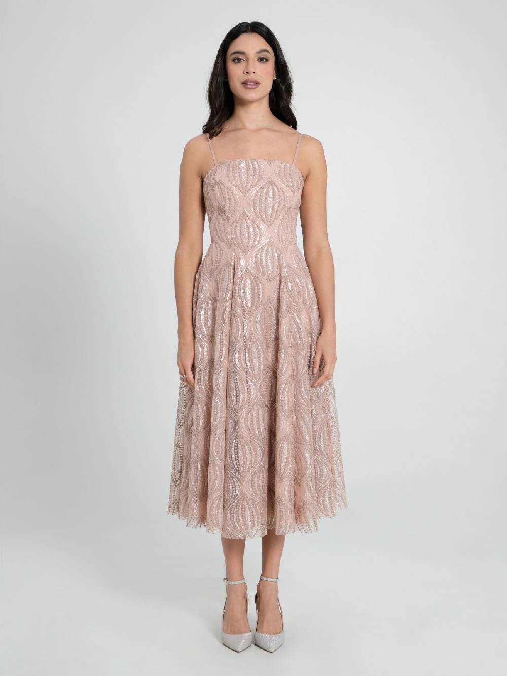 Rinascimento Abito Tulle Glitter Rosa Pezzi Unici