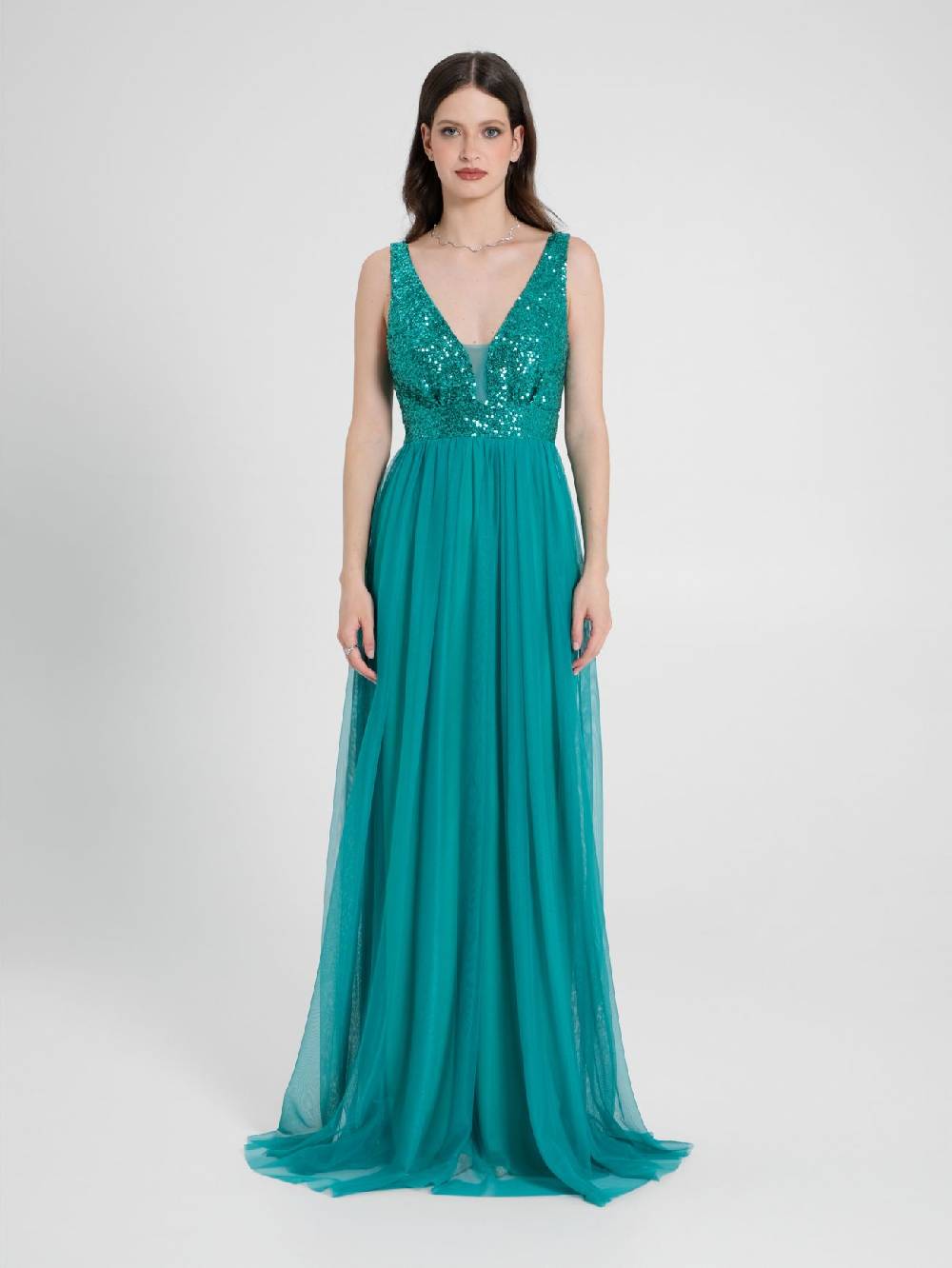 Rinascimento Abito Lungo Paillettes & Tulle Negozi Online