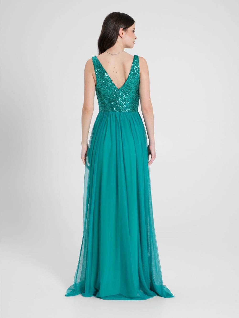 Rinascimento Abito Lungo Paillettes & Tulle Negozi Online