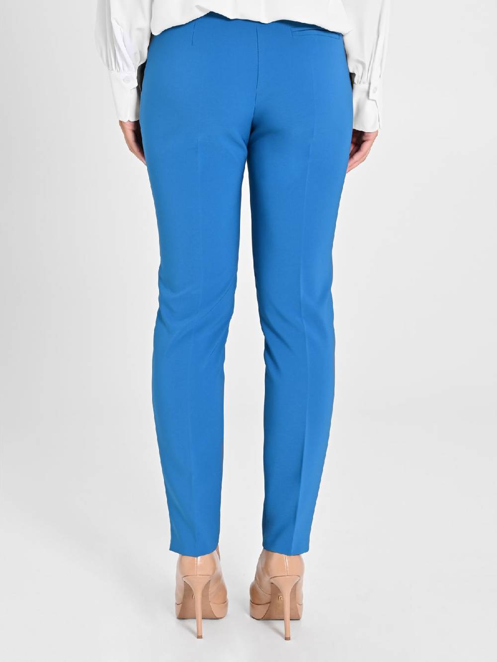 Rinascimento Pantaloni Straight in Tessuto Tecnico Blu Oceano Presa