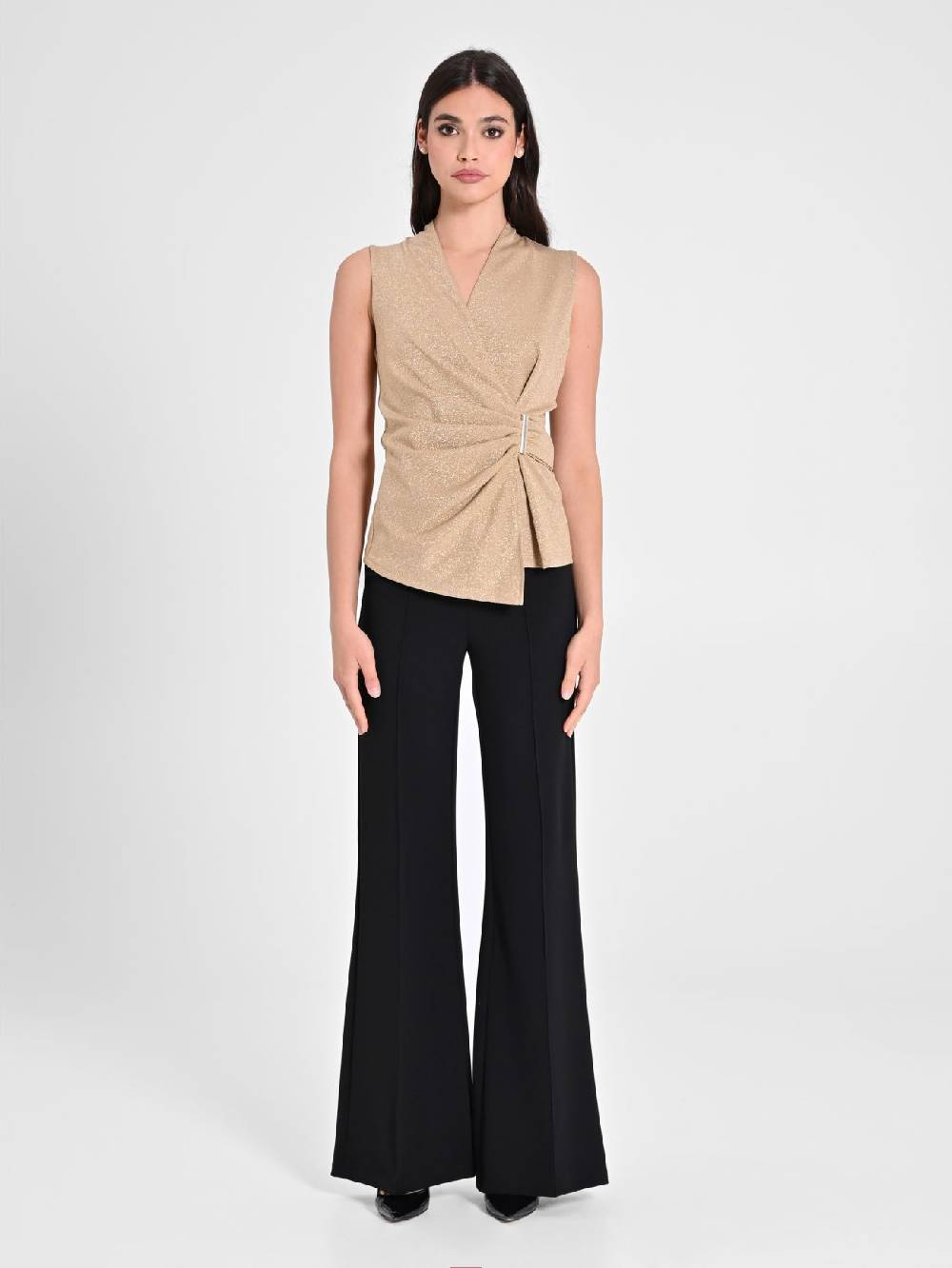 Rinascimento Top in Lurex Oro Negozi Online