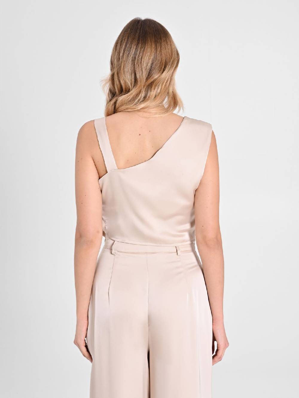 Rinascimento Top in Satin Beige Shopping Online