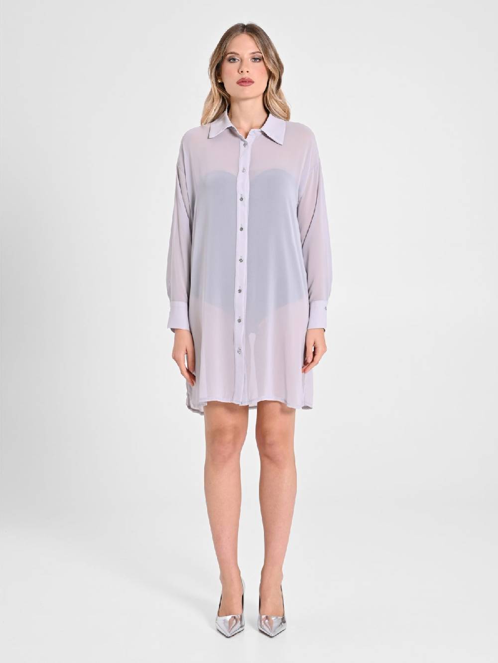 Rinascimento Camicia Lunga in Crepe Georgette Novità