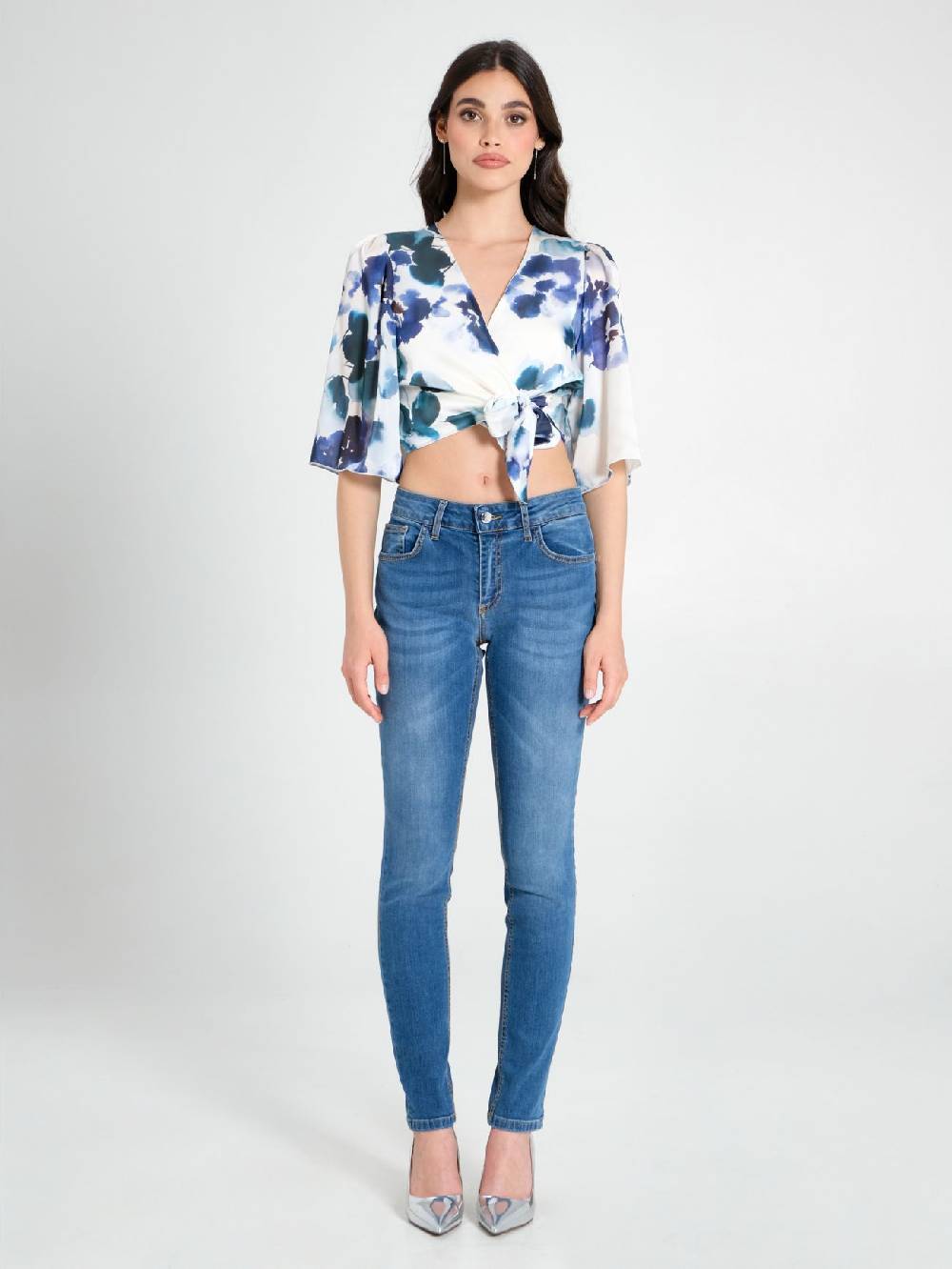 Rinascimento Blusa Incrociata Stampa Floreale Online