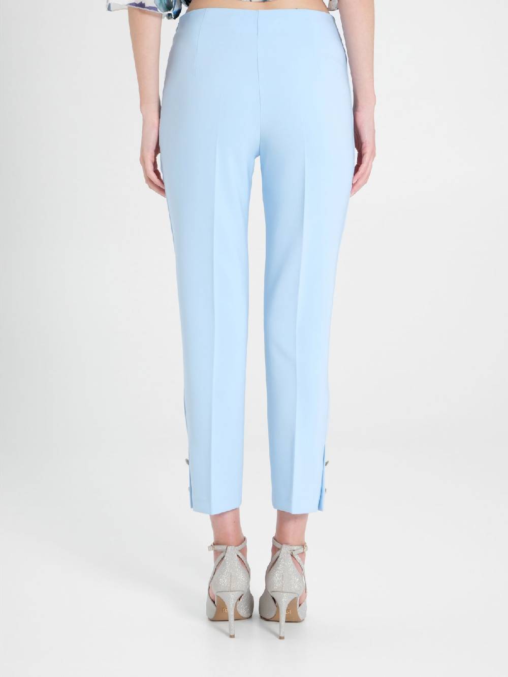 Rinascimento Pantaloni Slim in Tessuto Tecnico Azzurri In Vendita