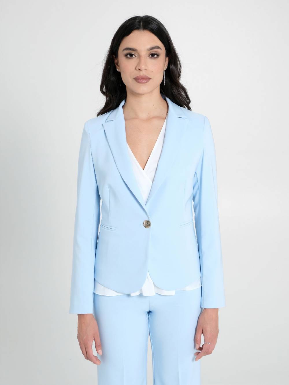 Rinascimento Giacca in Tessuto Tecnico Azzurro Donna Negozio online di fabbrica