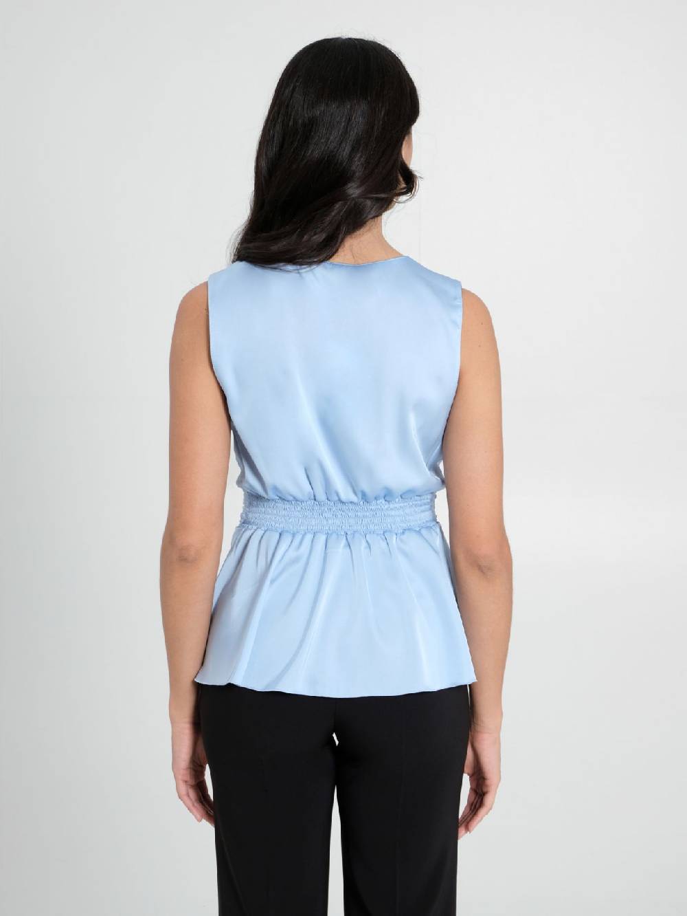 Rinascimento Top in Raso Azzurro 2025