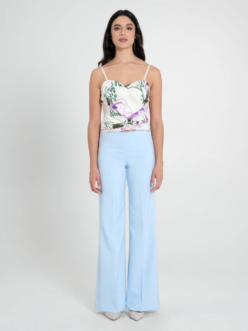 Rinascimento Top Bustier stampa Floreale Qualità