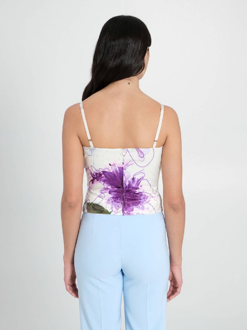 Rinascimento Top Bustier stampa Floreale Qualità