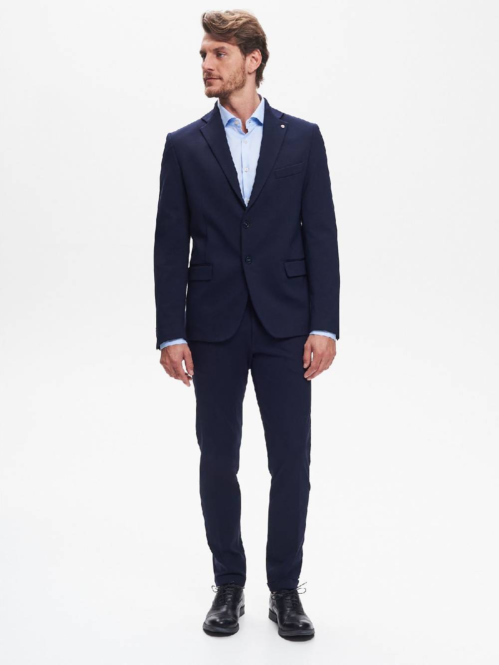 Rinascimento Giacca Due Bottoni Uomo Punto Milano Blu QB24 Fino Al -60%
