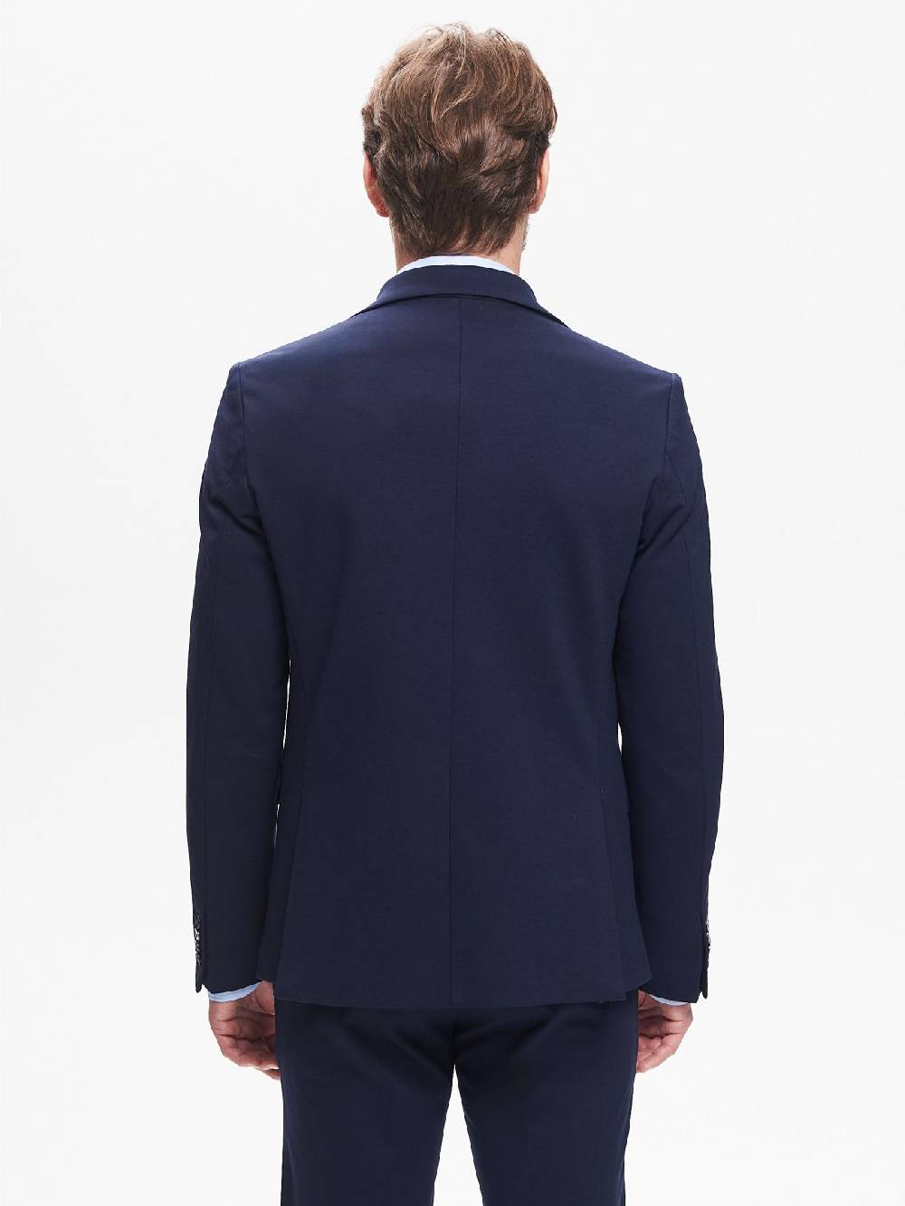 Rinascimento Giacca Due Bottoni Uomo Punto Milano Blu QB24 Fino Al -60%