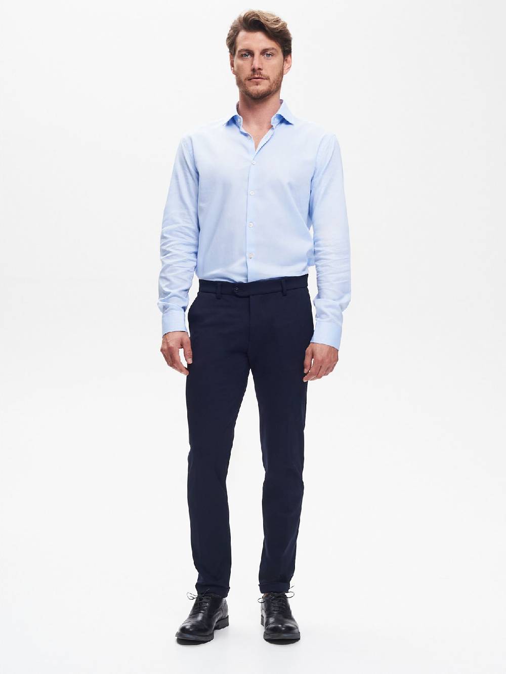 Rinascimento Pantaloni da abito Uomo Punto Milano Blu QB24 Shopping Online