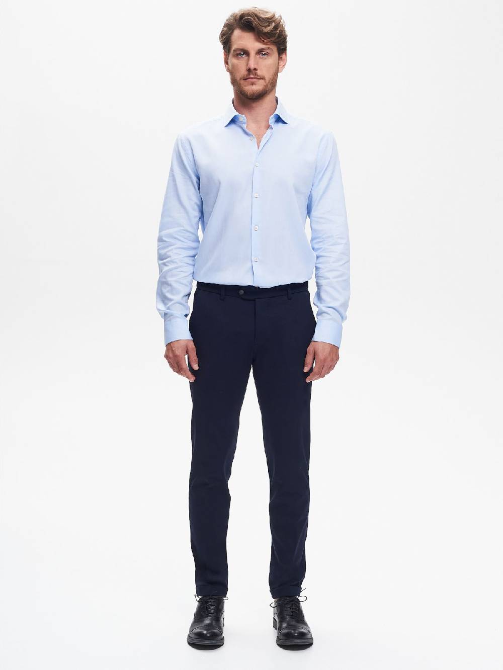 Rinascimento Camicia Classica Uomo Collo alla Francese QB24 Affare Del Giorno