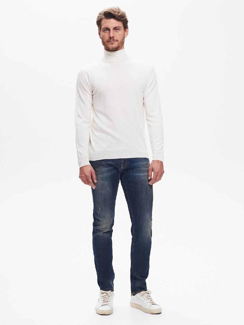 Rinascimento Maglia Dolcevita Uomo Basic Avorio QB24 Convenienza