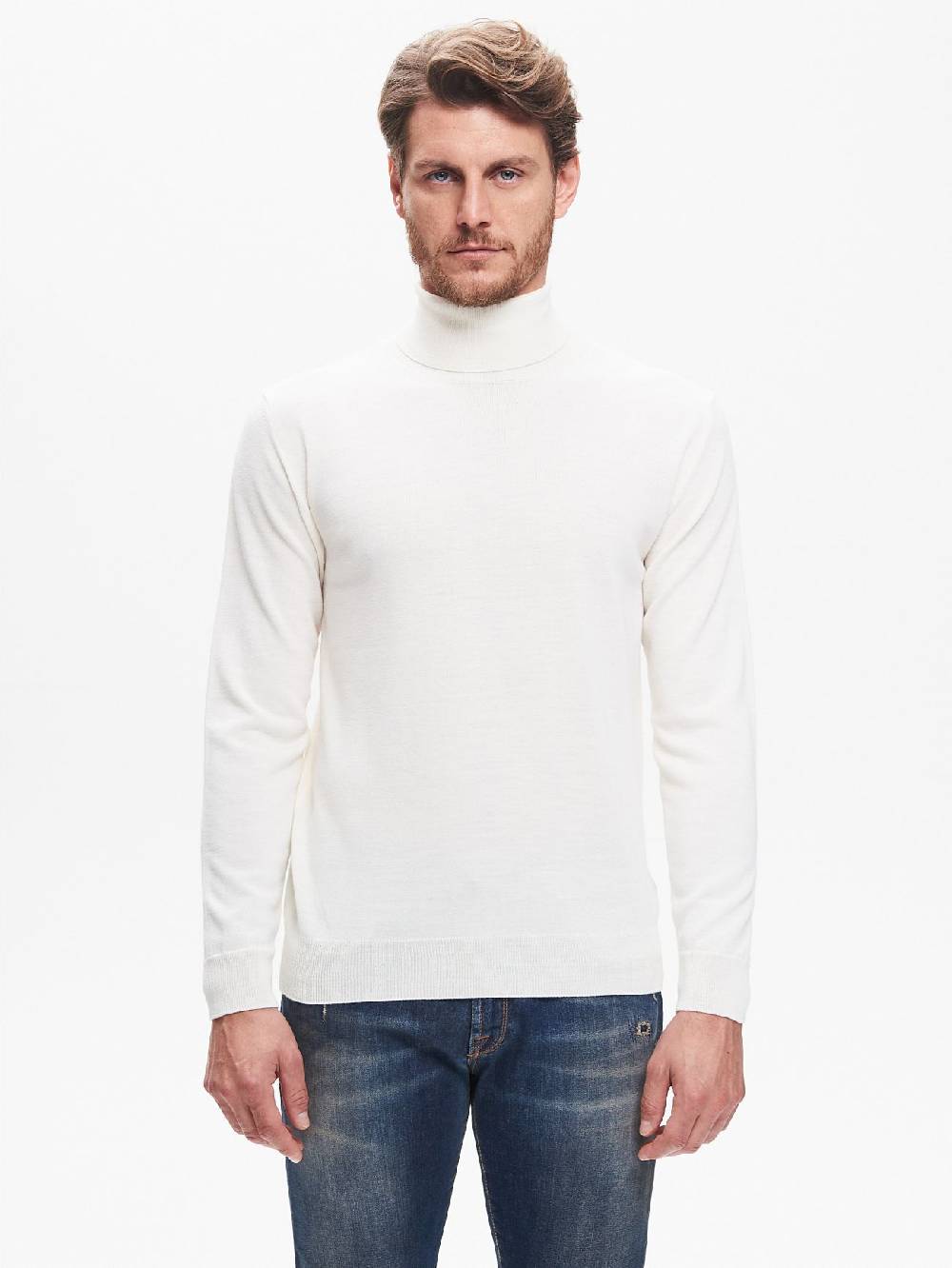 Rinascimento Maglia Dolcevita Uomo Basic Avorio QB24 Convenienza