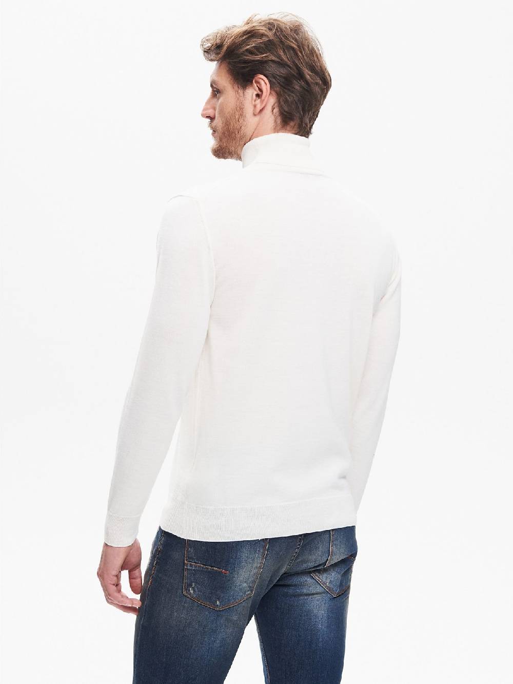 Rinascimento Maglia Dolcevita Uomo Basic Avorio QB24 Convenienza