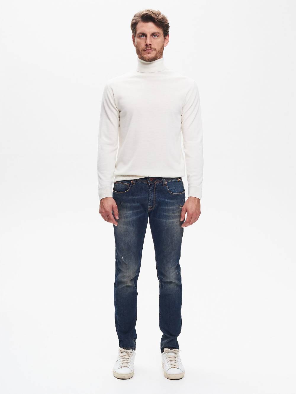 Rinascimento Jeans Slim-Fit Uomo Used Blu QB24 Novità