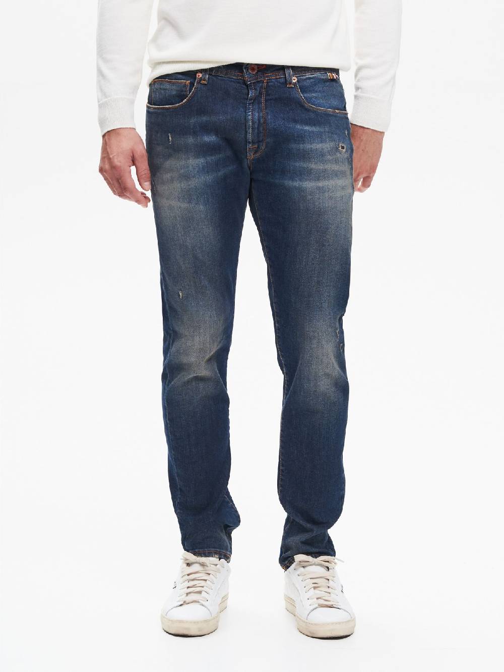 Rinascimento Jeans Slim-Fit Uomo Used Blu QB24 Novità