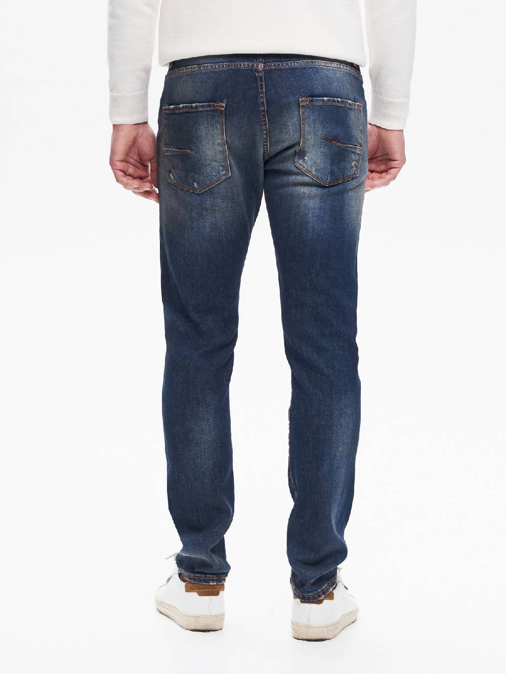 Rinascimento Jeans Slim-Fit Uomo Used Blu QB24 Novità
