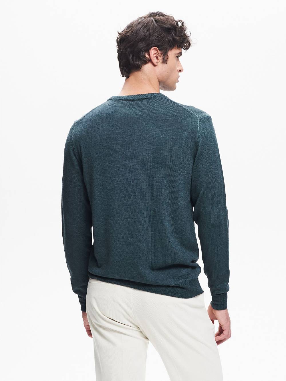 Rinascimento Maglia Girocollo Uomo Costine nel Giromanica QB24 Sconto
